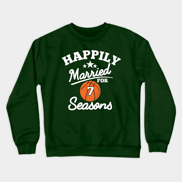 Happily married for 7 seasons Crewneck Sweatshirt by RusticVintager